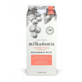 Milkadamia Unsweetened Vanilla Macadamia Milk, Half Gallon