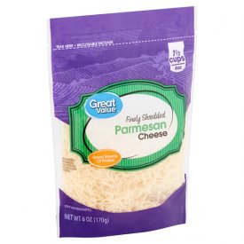 Great Value Finely Shredded Parmesan Cheese, 6 oz