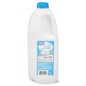 Great Value 1% Low Fat Milk, 0.5 Gallon, 64 Fl. Oz.