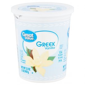 Great Value Greek Vanilla Nonfat Yogurt, 32 oz