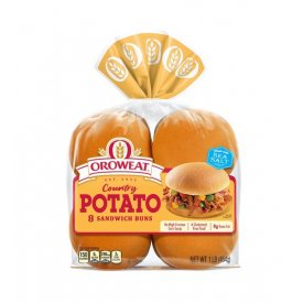 Oroweat Country Potato Sandwich Buns, Burger Size, 8 Buns, 16 oz