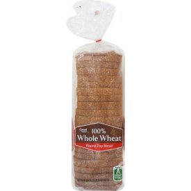 Great Value 100% Whole Wheat Bread, Round Top, 20 oz
