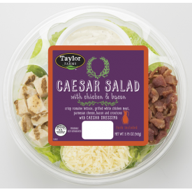 Taylor Farms Caesar Salad with Chicken & Bacon, 5.75 oz