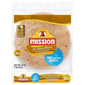 Mission Soft Taco Whole Wheat Tortillas, 10 Count