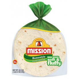Mission Soft Taco Homestyle Flour Tortillas, 10 Count