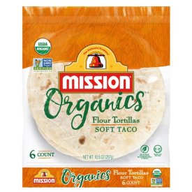 Mission Organics Flour Tortillas, 6 Count