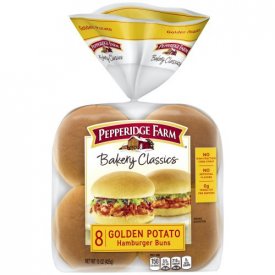 Pepperidge Farm Bakery Classics Golden Potato Hamburger Buns, 15 oz. Bag, 8-pack