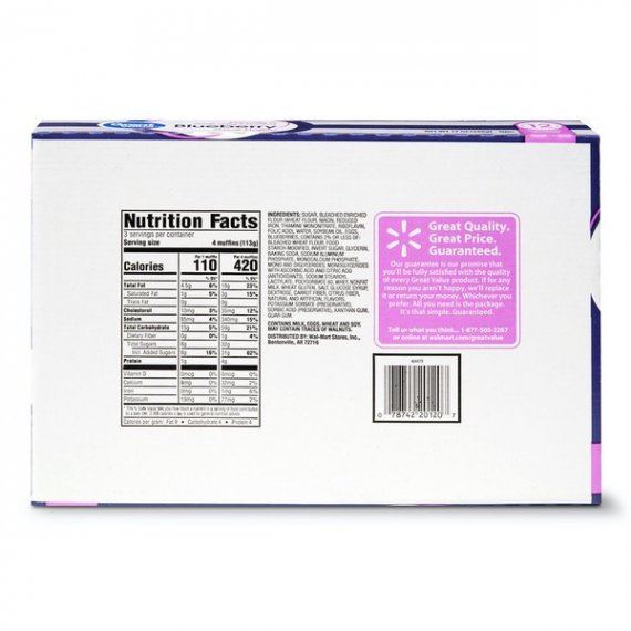 Great Value Blueberry Snack Muffins, 12 oz, 12 Count, 10 image