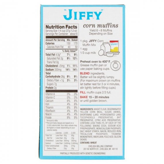 (1 Box) Jiffy Corn Muffin Mix, 8.5 oz, 4 image