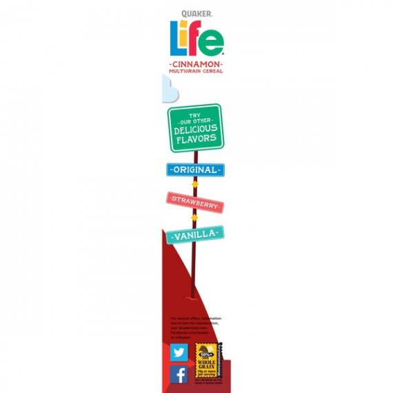 Life Multigrain Cereal, Cinnamon, 18 oz Box, 4 image
