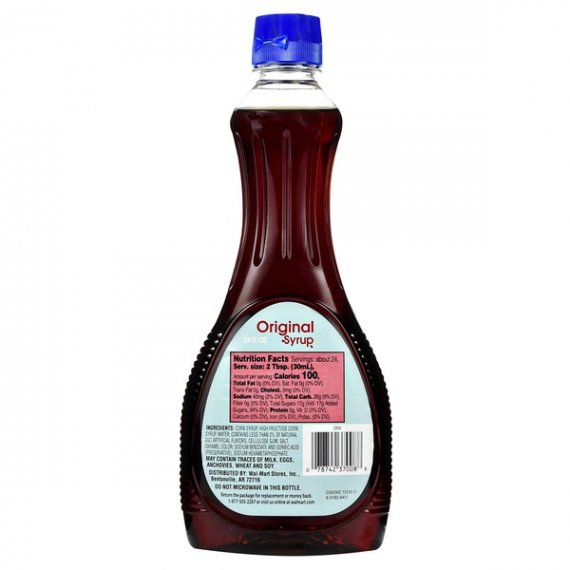 Great Value Original Syrup, 24 oz, 4 image