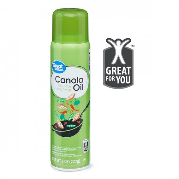 Great Value Canola Oil Non-Stick Cooking Spray, 8 oz