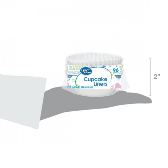 Great Value Cupcake Liners, White, 96 Count, 3 image