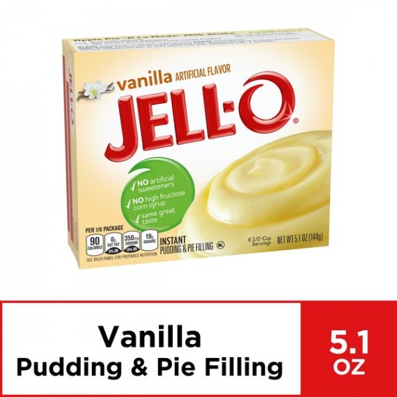 Jell-O Vanilla Instant Pudding Mix, 5.1 oz Box