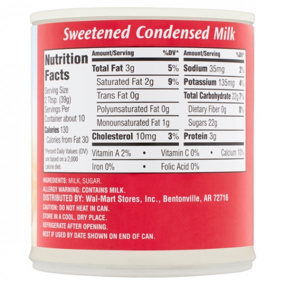 Great Value Sweetened Condensed Milk, 14 oz, 9 image