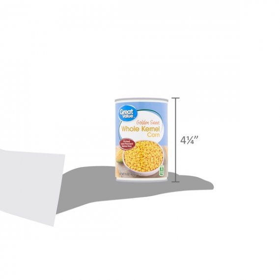 Great Value Golden Sweet Whole Kernel Corn, 15 oz, 7 image