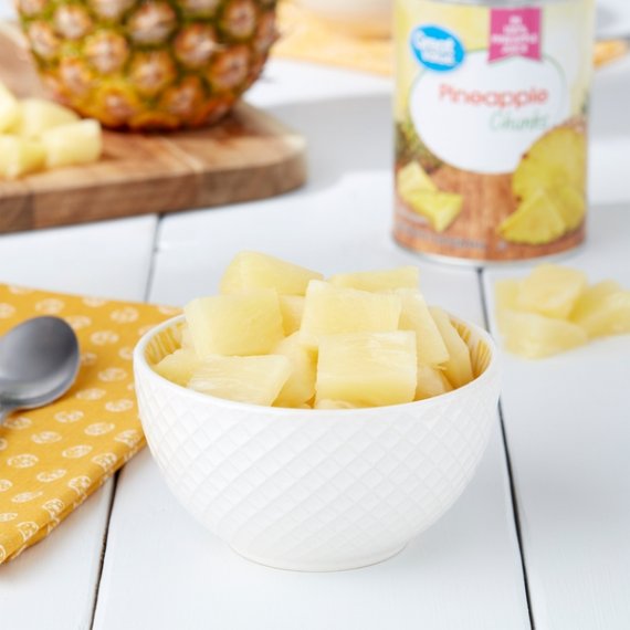 Great Value Pineapple Chunks, 20 oz, 2 image