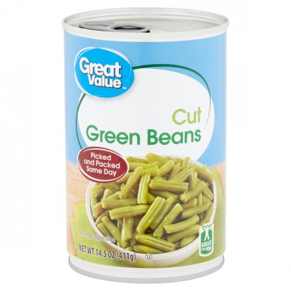 Great Value Cut Green Beans, 14.5 oz