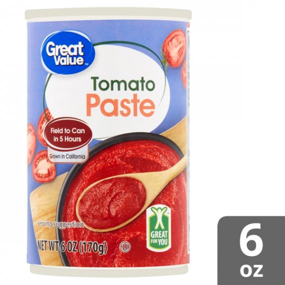Great Value Tomato Paste, 6 oz, 10 image