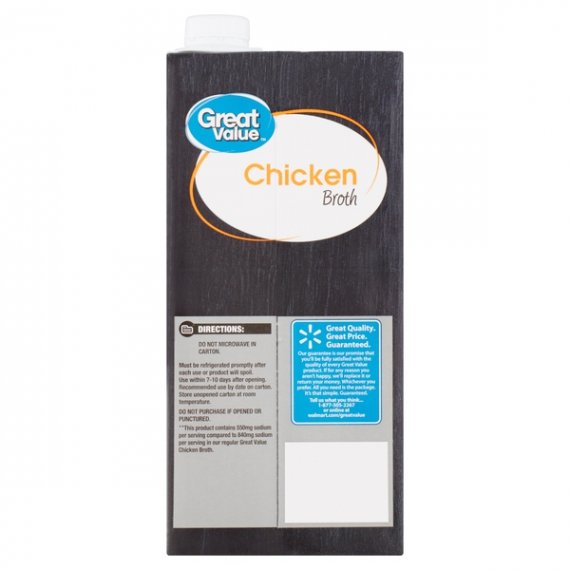 Great Value Reduced Sodium Chicken Broth, 32 oz, 9 image