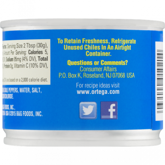 Ortega Diced Green Chiles, 4 oz, 4 image