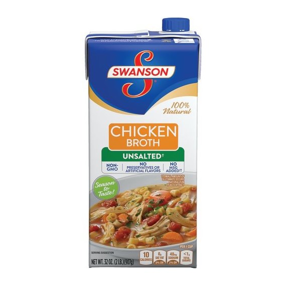 Swanson Unsalted Chicken Broth, 32 oz.