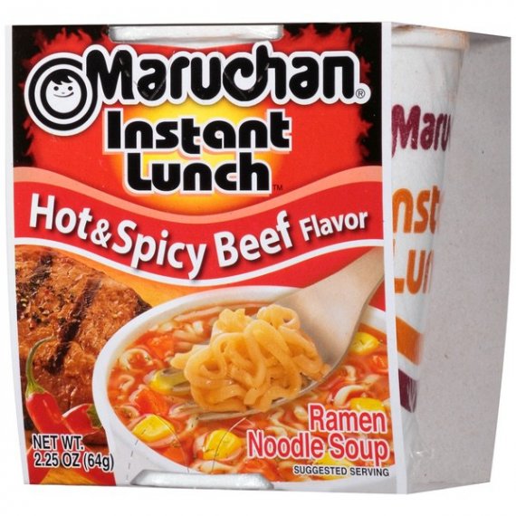 Maruchan Instant Lunch Hot & Spicy Beef Flavor Instant Lunch, 2.25 oz, 7 image