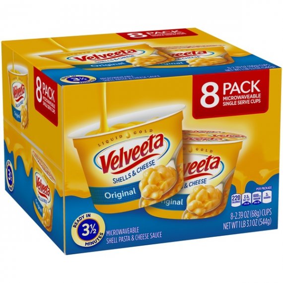 Velveeta Original Shells & Cheese Microwavable Cups, 8 Count Box, 3 image