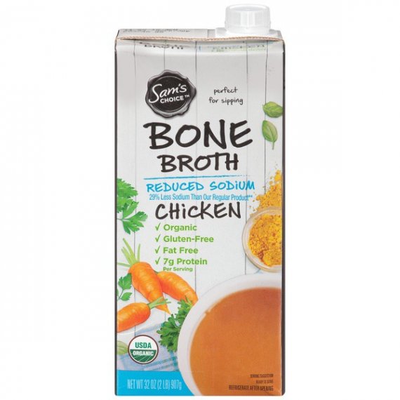Sam's Choice Bone Broth, Reduced Sodium, Chicken, 32 oz, 4 image