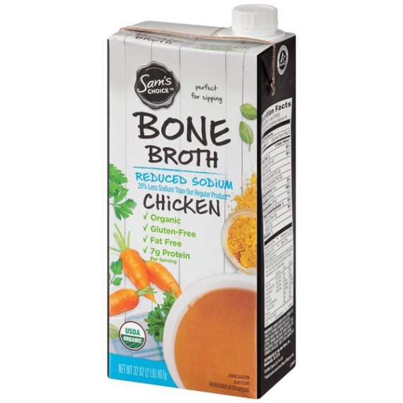 Sam's Choice Bone Broth, Reduced Sodium, Chicken, 32 oz, 7 image