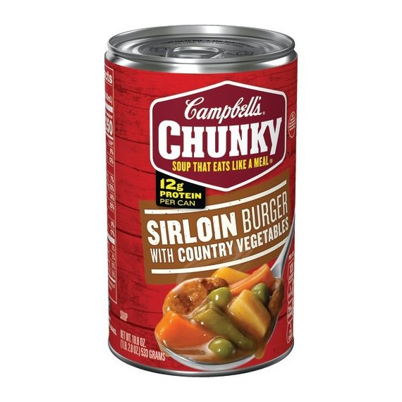 Campbell's Chunky Sirloin Burger with Country Vegetables Soup, 18.8 oz., 4 image