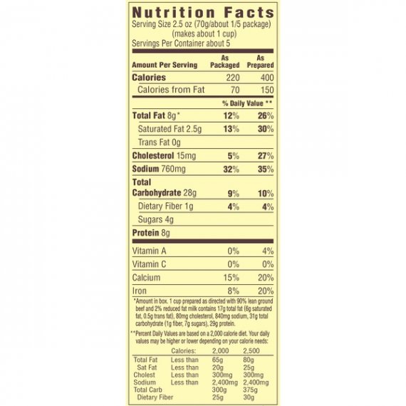 Velveeta Skillets Creamy Beef Stroganoff Dinner Kit, 11.6 oz Box, 7 image