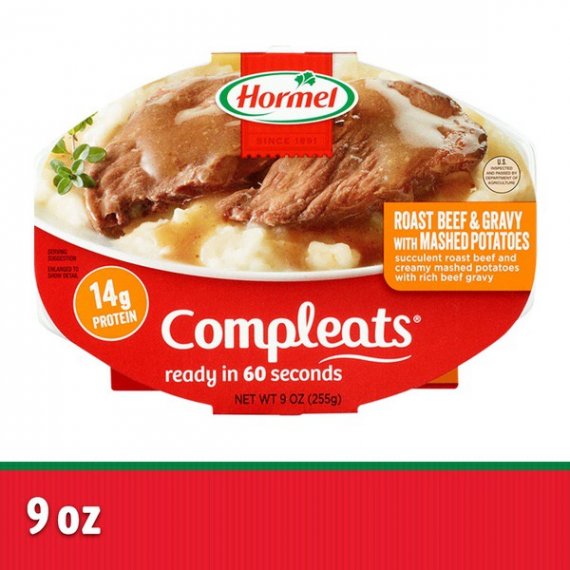 Hormel Compleats Roast Beef and Mashed Potatoes with Gravy, 10 Ounce, 10 image