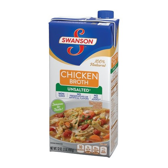 Swanson Unsalted Chicken Broth, 32 oz., 3 image