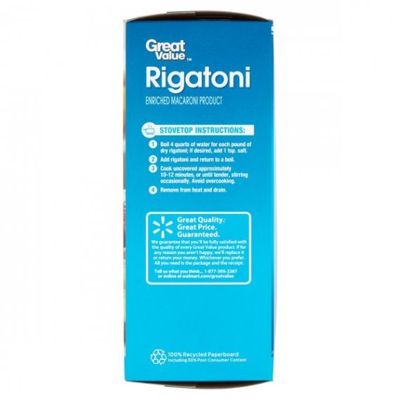 Great Value Rigatoni, 16 oz, 3 image