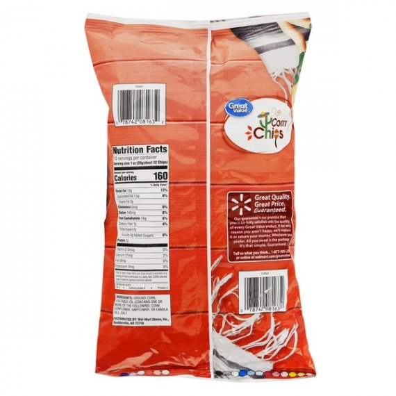 Great Value Corn Chips, 10 Oz., 2 image