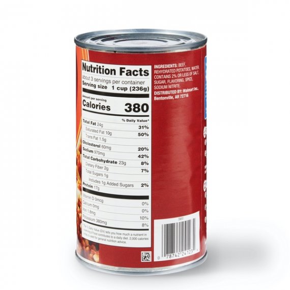 Great Value Corned Beef Hash, 25 Oz, 7 image