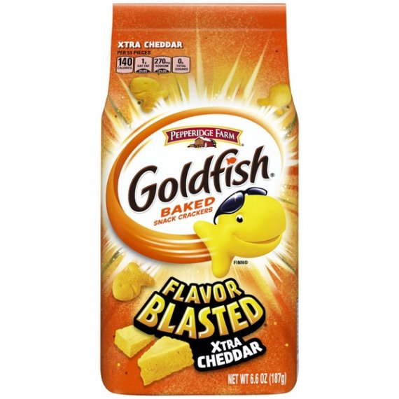 Pepperidge Farm Goldfish Flavor Blasted Xtra Cheddar Crackers, 6.6 oz. Bag, 2 image