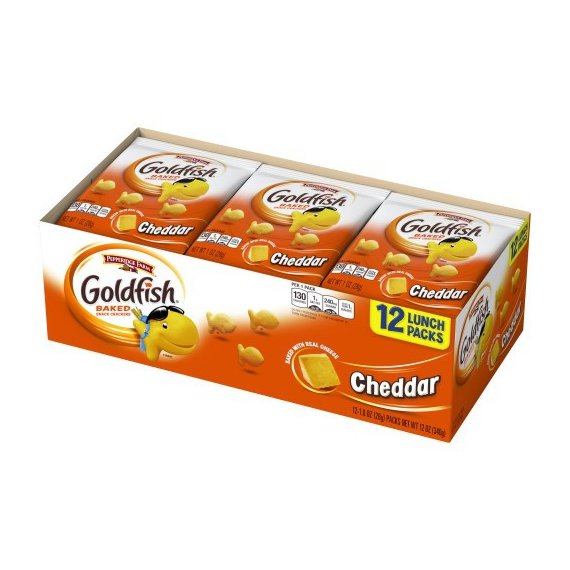 Pepperidge Farm Goldfish Cheddar Crackers, 12 oz. Multi-pack Tray, 12-count 1 oz. Single-Serve Snack Packs