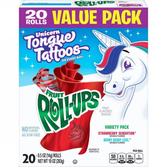Fruit Snacks Fruit Roll-Ups Variety Snack Pack 20 Rolls 0.5 oz Each