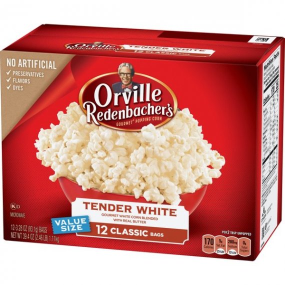 Orville Redenbacher's Tender White Popcorn, 3.28 Oz., 12 Count, 3 image