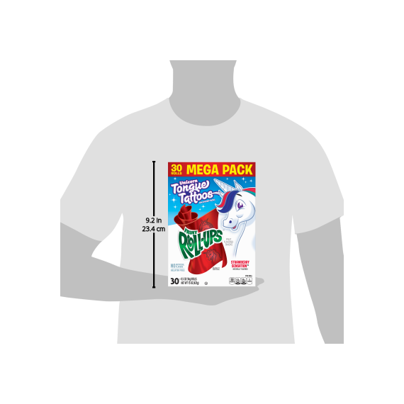 Fruit Snacks Fruit Roll-Ups Strawberry Sensation 30 Rolls 0.5 oz Each, 8 image