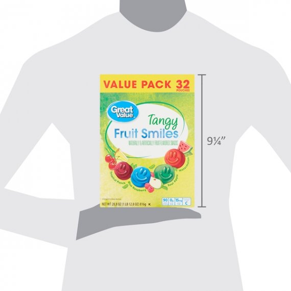 Great Value Tangy Fruit Smiles, 28.8 Oz., 7 image