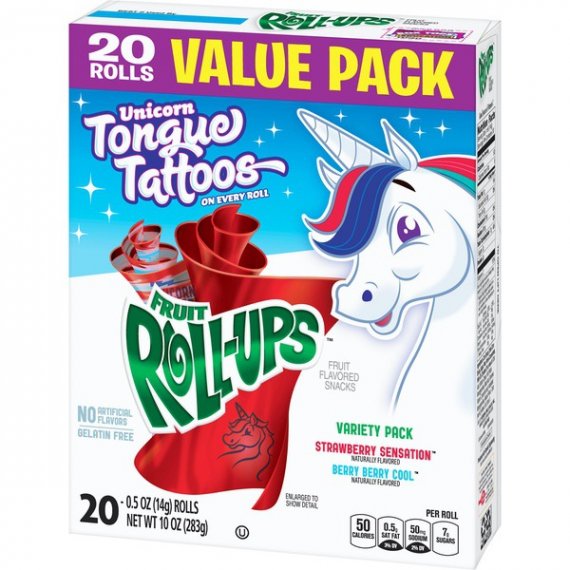 Fruit Snacks Fruit Roll-Ups Variety Snack Pack 20 Rolls 0.5 oz Each, 3 image