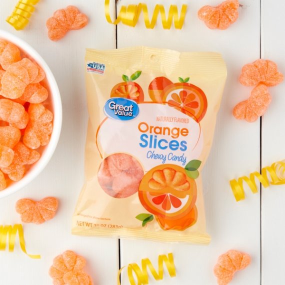 Great Value Orange Slices Chewy Candy, 10 oz, 2 image