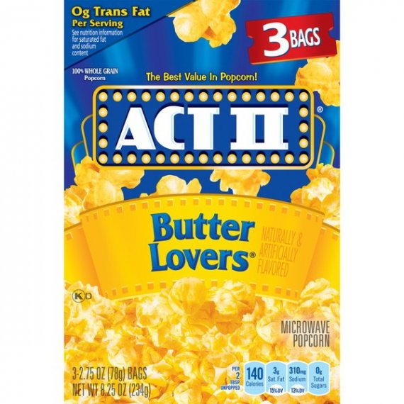 ACT II Butter Lovers Microwave Popcorn, 2.75 Oz., 3 Bag, 4 image