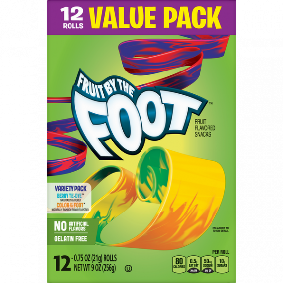Fruit Snacks Fruit by the Foot Variety Snack Pack 12 Rolls, 6 image