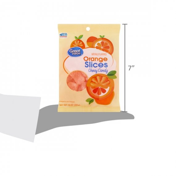 Great Value Orange Slices Chewy Candy, 10 oz, 7 image