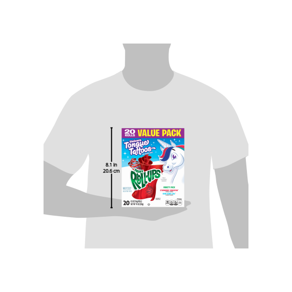 Fruit Snacks Fruit Roll-Ups Variety Snack Pack 20 Rolls 0.5 oz Each, 8 image