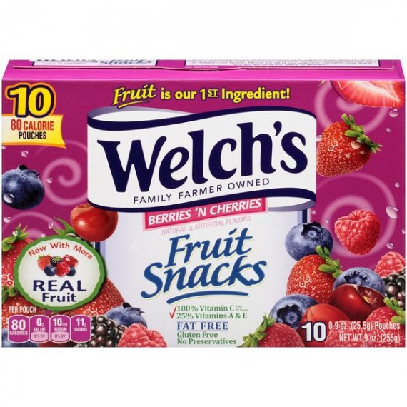 Welch's Berries 'N Cherries Fruit Snacks, 8 Oz., 10 Count, 6 image